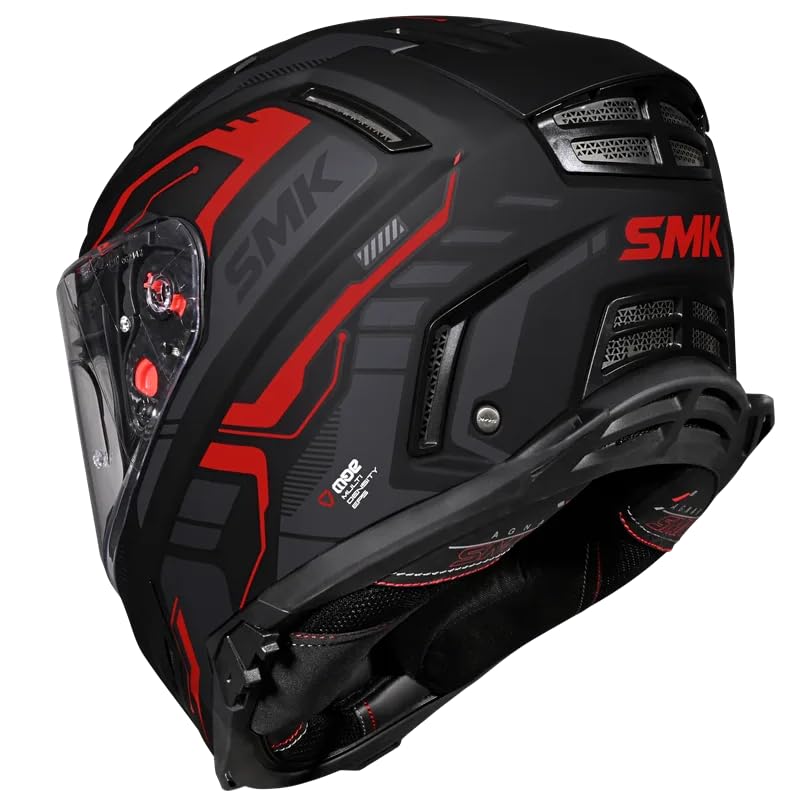 Image of SMK Agnar TEKTRON Full Face Dual Visor Helmet, ISI, DOT & ECE 22.06 Certified, Pinlock 30 Insert
