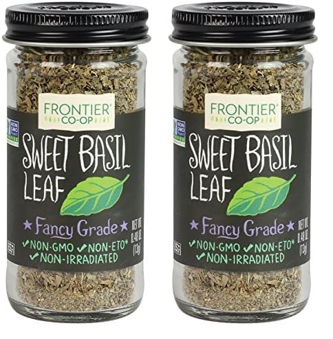 Frontier Natural Products Basil Leaf, Sweet, 0.48-Ounce (Pack of 2)