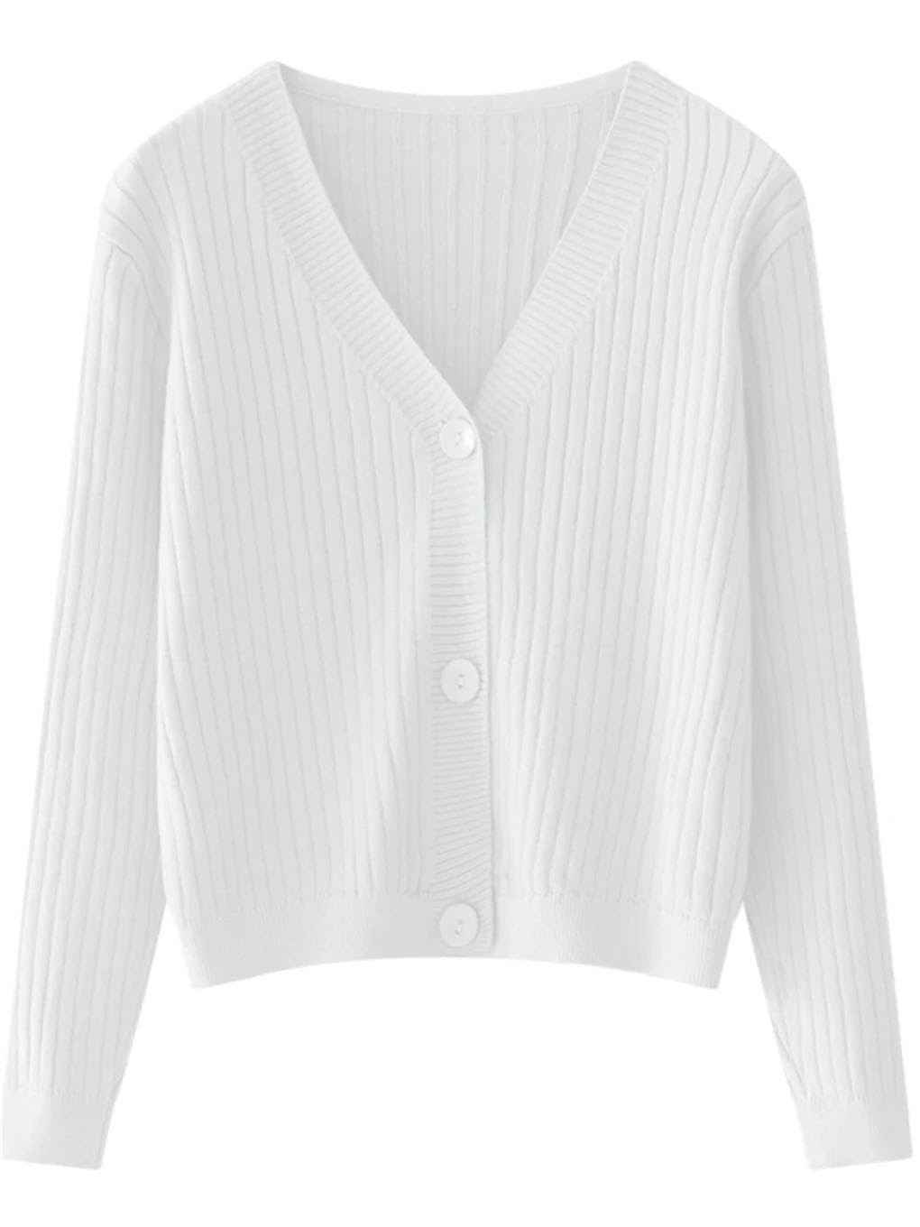 Cardigan da donna con scollo a V lavorato a maglia cardigan tinta unita monopetto da donna maglioni