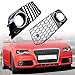 AstraDepot Compatible for Fog Light Grill Honeycomb Mesh Cover RS4 Style 2008-2012 Audi A4 B8 (Black, Pair)