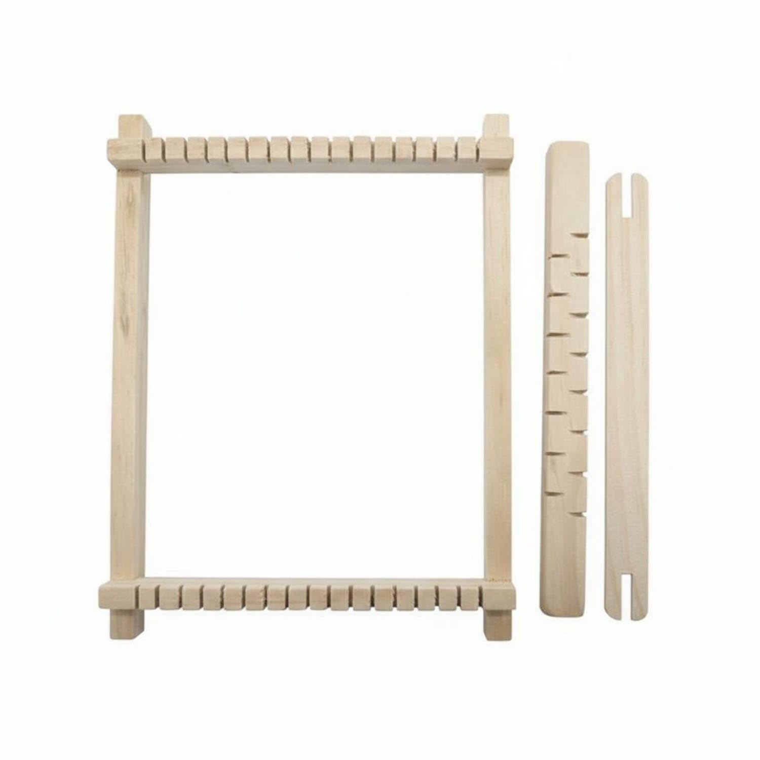 SHOPORA Natural Wood Mini Wooden Loom Portable DIY Tapestry Weaving Kit Creative Fun Wooden Weaving Loom Kit Ideal Gift for Beginners, Kids, School Projects, Travel, Creative DIY Loom-image-48