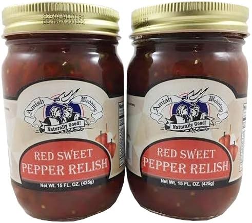 Red Sweet Pepper Relish 15 Ounces (Pack of 2)