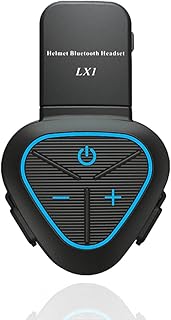 Jrifedptry LX1 - Casco de verano para motocicleta, auriculares Bluetooth especiales, portátiles, inteligentes, con cancelación de ruido, para llevar, color azul