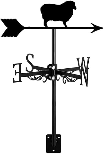 Adorno de animales de veleta para montaje en techo, indicador de dirección, campana para exteriores, granja, viento, jardín, paddock, decoración de