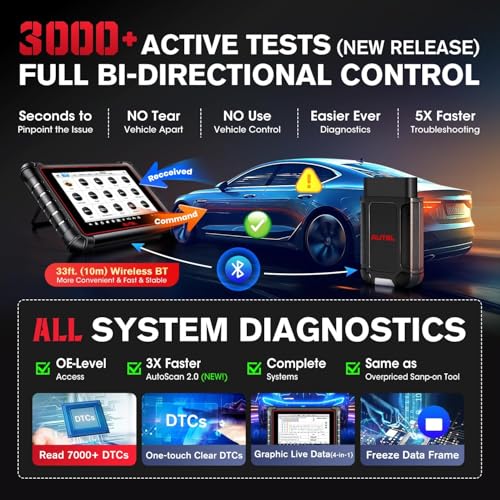 Autel Scanner MaxiPRO MP900-BT w/ MV108S: 2026 MP900BT V2.0 ECU C0ding as MS906 PRO MS906MAX, Up of MP900 MS906BT MP808BT PRO MK900BT, 40+ Service, DoIP&CAN FD, 3K+ Bidirectional Diagnostic Scan Tool - Image 6