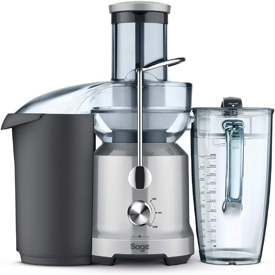 Sage Nutri Juicer Cold, Centrifugal Cold Juicer, Silver | Centrifugal Cold Juicer, Cold Spin Technology, 1250W Motor, Wide Feed Chute, 2L Seal and Store Jug, Dishwasher Safe