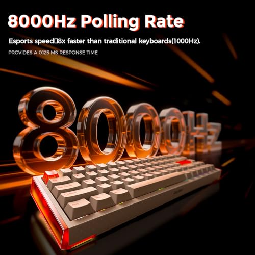 Image of DAREU COOL68 65% Hall Effect Magnetic Switch Gaming Keyboard with 8000Hz Polling Rate,Rapid Trigger,Adjustable Actuation,0.1ms Latency,SOCD,Gasket Mount,PBT keaycaps,Hot swappable,RGB Light