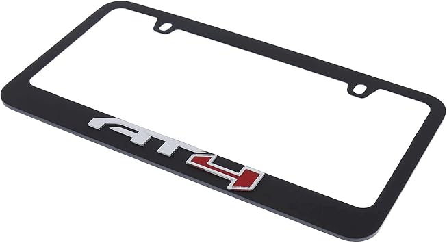 Eurosport Daytona- Compatible with -, GMC AT4 Black License Plate Frame