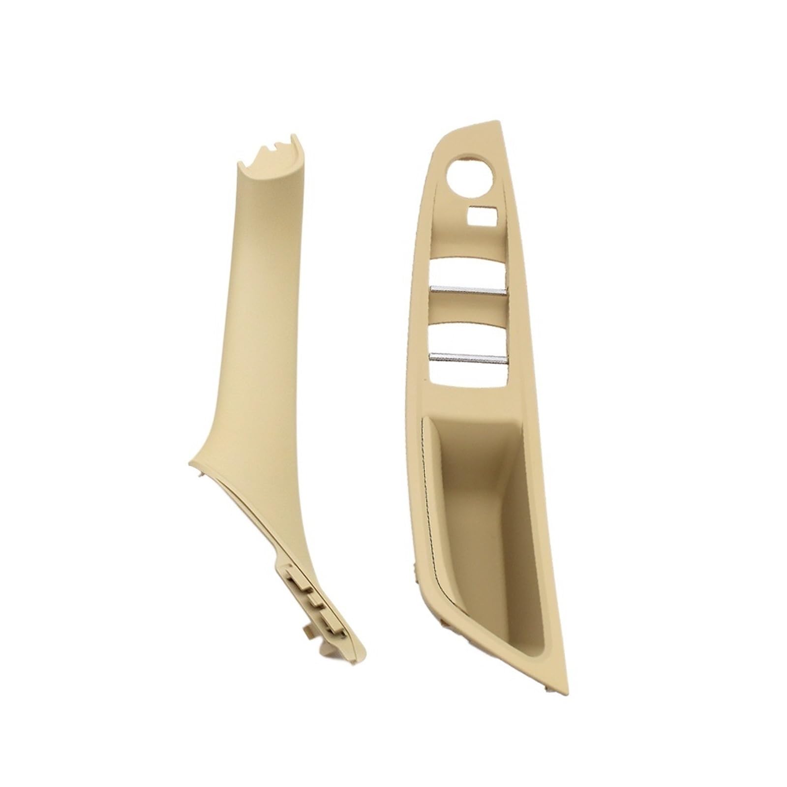 OEXRIGRU Car Interior Door Handles for BMW F10 F11 F18 520 523 525 RHD Right Hand Driver Car Interior Door Window Switch Cover(RHD Beige 2pcs)