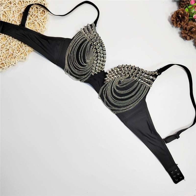 Bra Big Backless Nightclub Wrapped Chest Tassel Vest Beaded for Women