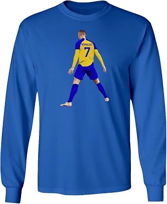 Al NASSR Soccer Ronaldo 7 Siuuu Goal Celebration Long Sleeve T-Shirt