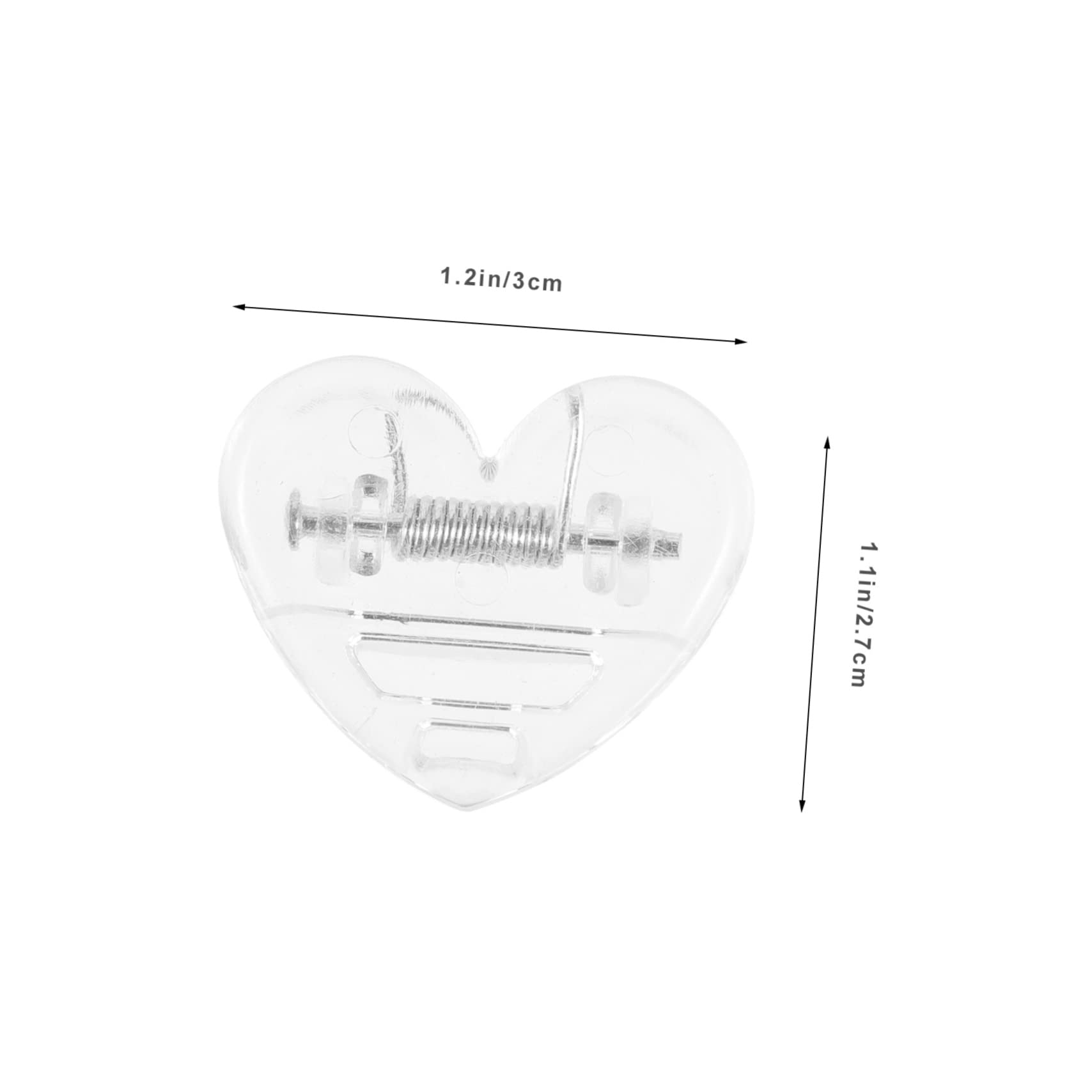 ARTIBETTER 15Pcs Adorable Heart Shaped Bag Clips Clear Potato Chip Clips Picture Clamps for Home Lightweight Design for Food Crafts for Organizing