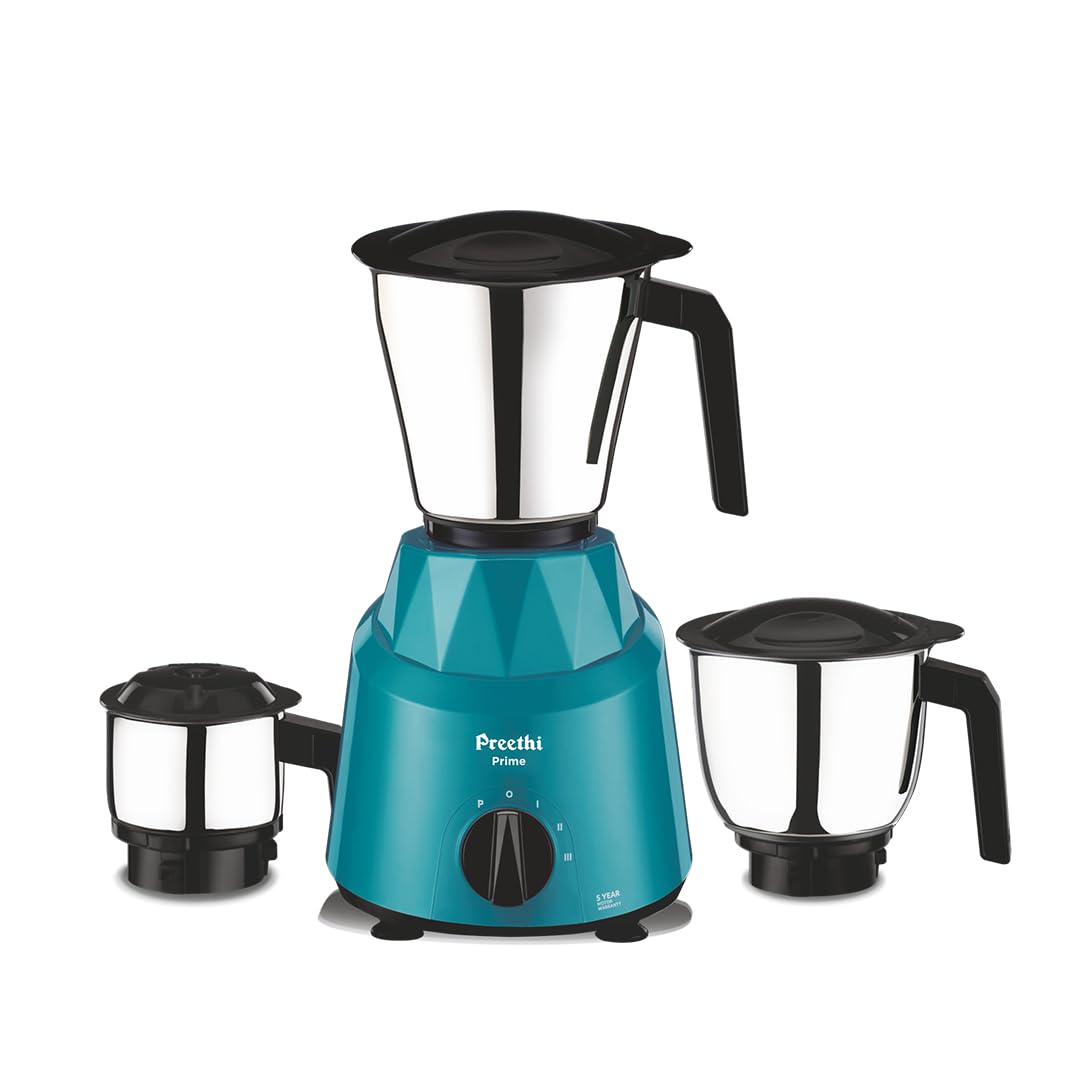 Preethi Prime Mixer Grinder for Kitchen I 3 Jars 750 Watt Mixie I Green (MG-286)-image-46