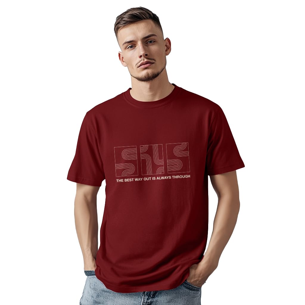 NOBERO Camiseta de algodón para hombre, ajuste normal, estampado gráfico