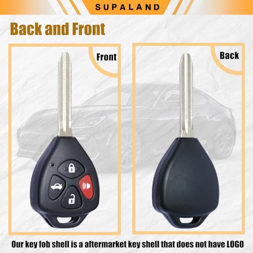 Boîtier coque de clé de rechange Corolla Camry Venza télécommande plip voiture 2 boutons - 7