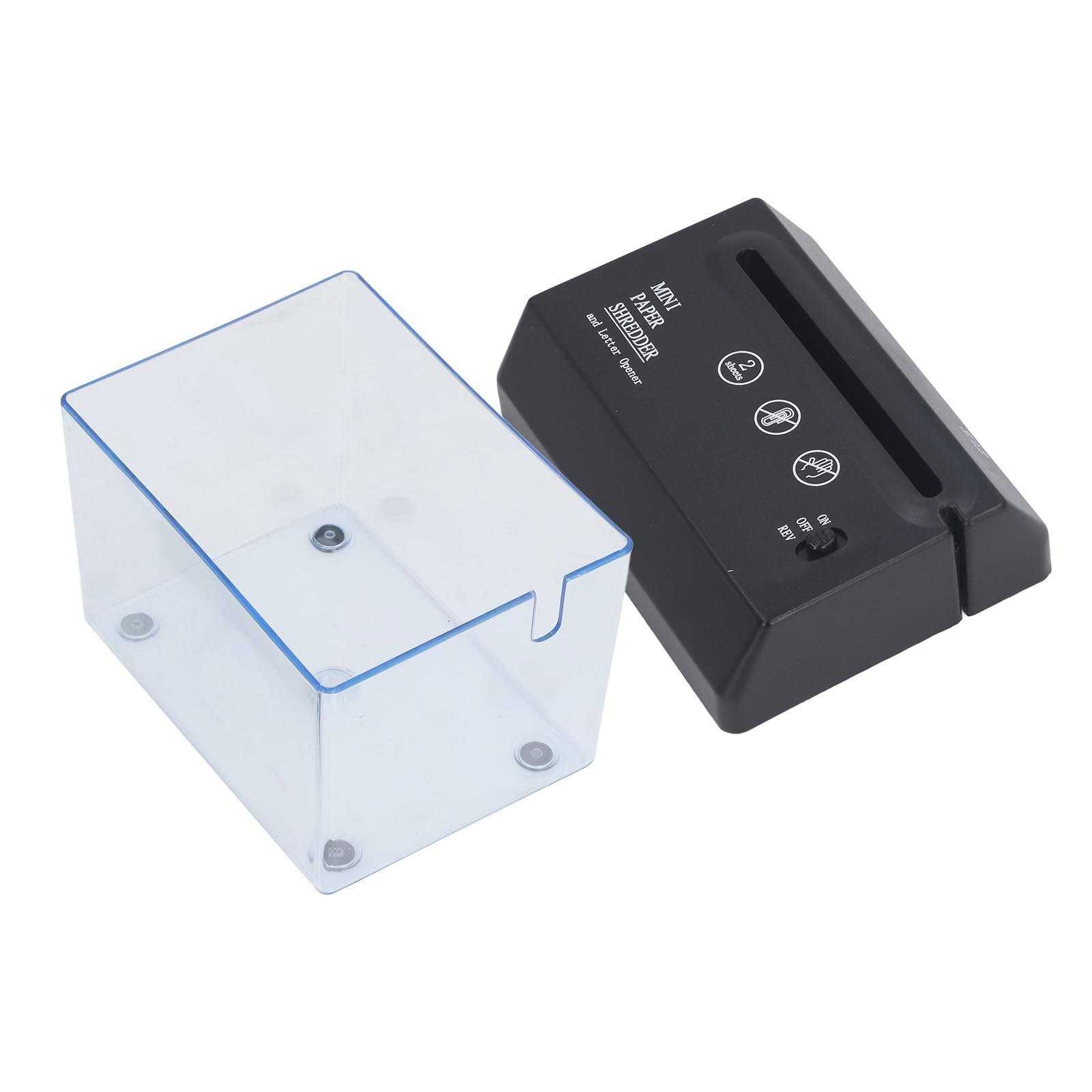 Mini niszczarka do papieru, przenośna niszczarka do papieru USB A6, domowe biuro stacjonarne, trzypozycyjny przełącznik przesuwny 15 x 10 x 15 cm