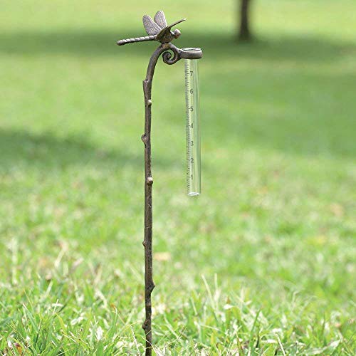 Rain Gauge Dragonfly Garden Stake - Spi Home Aluminum Gauge For Precipitation #TOP4