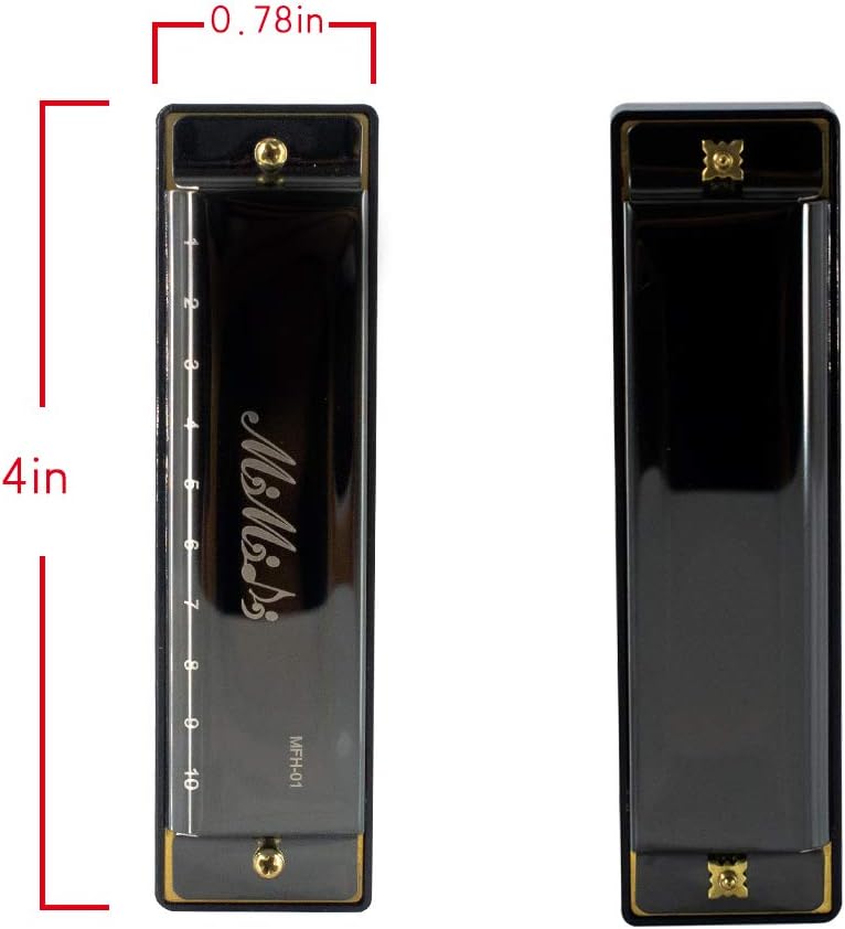 10 Hole Harmonica, MIMIDI Diatonic Harmonica Key C Harp Mouth Organ Appropriate for Blues, Folk, Jazz and Rock : Everything Else