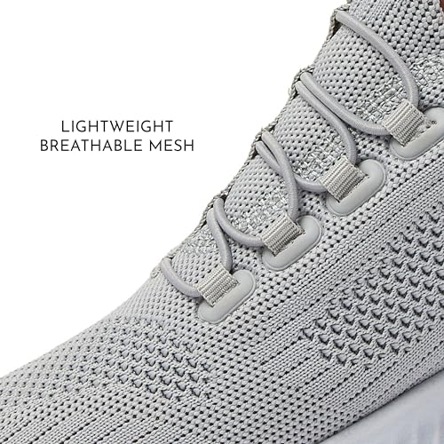 Avia Air Slip On Shoes for Women - Casual Comfortable Athletic Tennis Walking Sneakers for Women with Memory Foam - Sizes 6 to 12, Medium & Wide Width - Black, Grey with Pink, Aqua Blue & White2