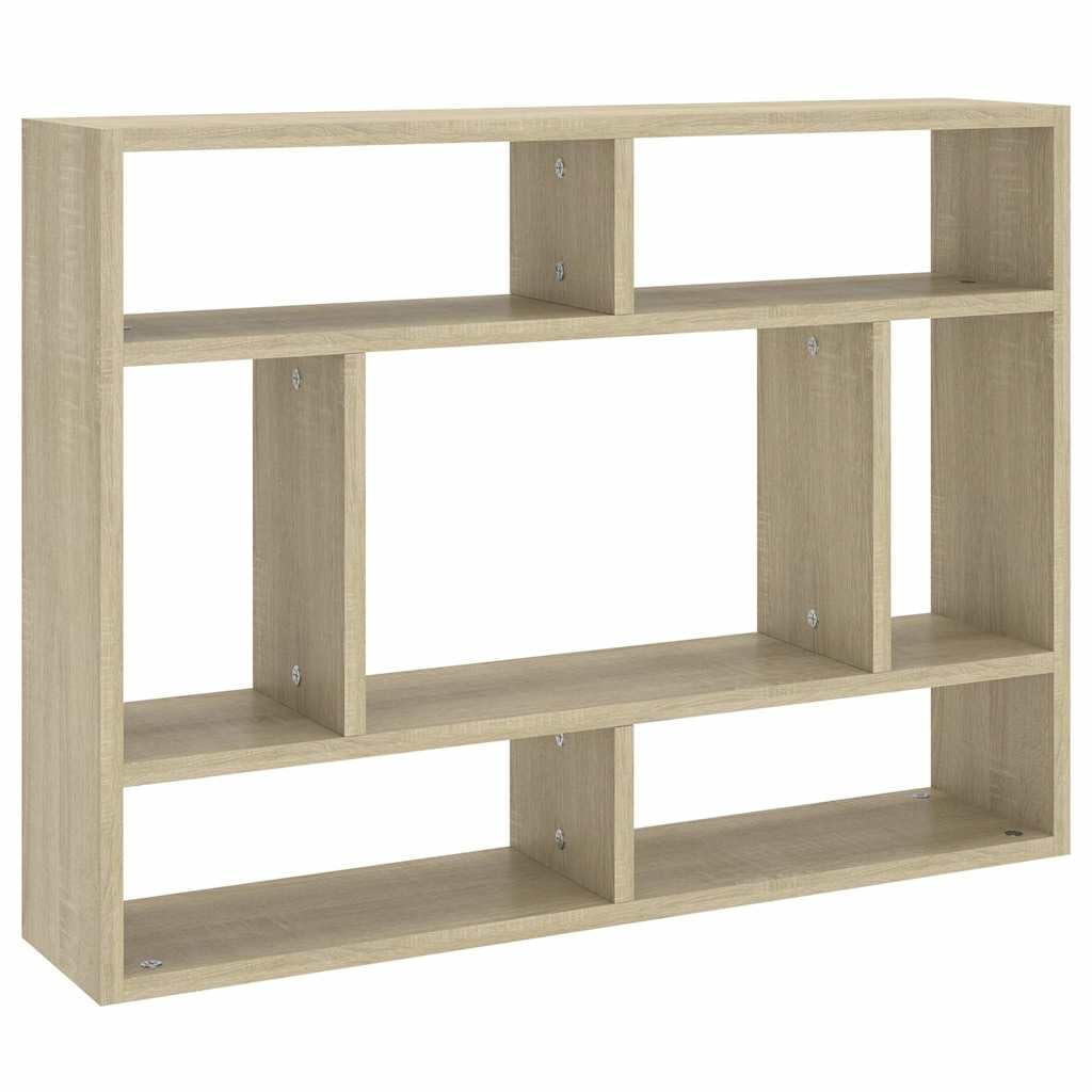 vidaXL Wall Shelf Home living Room Furniture Shelving Ledges Wall-Mounted Hanging WallDisplay Shelf Cabinet Wall Rack Chipboard Sonoma Oak โ image 1