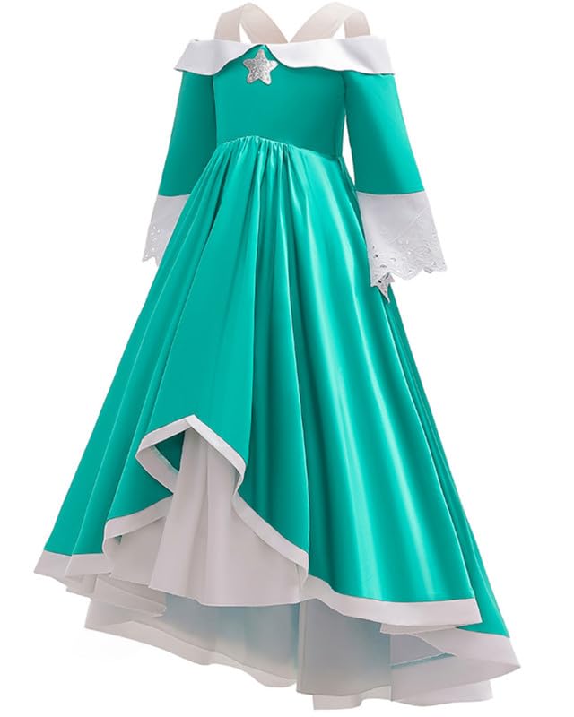 Binbo Princess Costume Dress Kids Grils Halloween Cosplay With Crown Magic Wand 3-12Y - 4