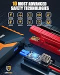 VTOMAN V10 3500A Jump Starter, Portable Car Starter (9.5L Gas/7.5L Diesel Engine) 12V Lithium Jump Box, Auto Battery Booster Power Pack
