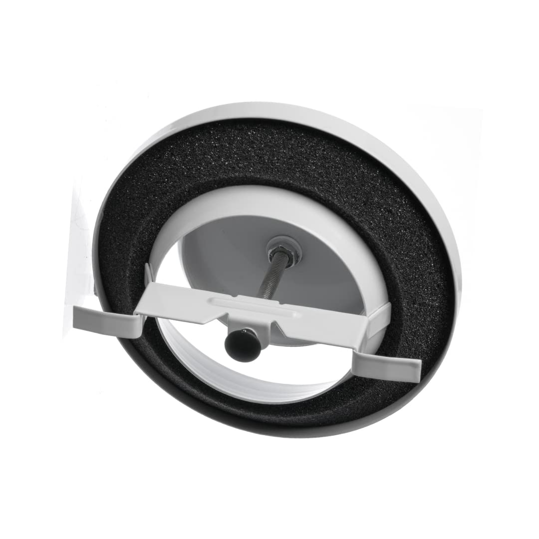 Ø 100mm Diffusore di Aspirazione - Valvola a Disco Regolabile - Griglia di Ventilazione Rotonda in Acciaio - Bianco