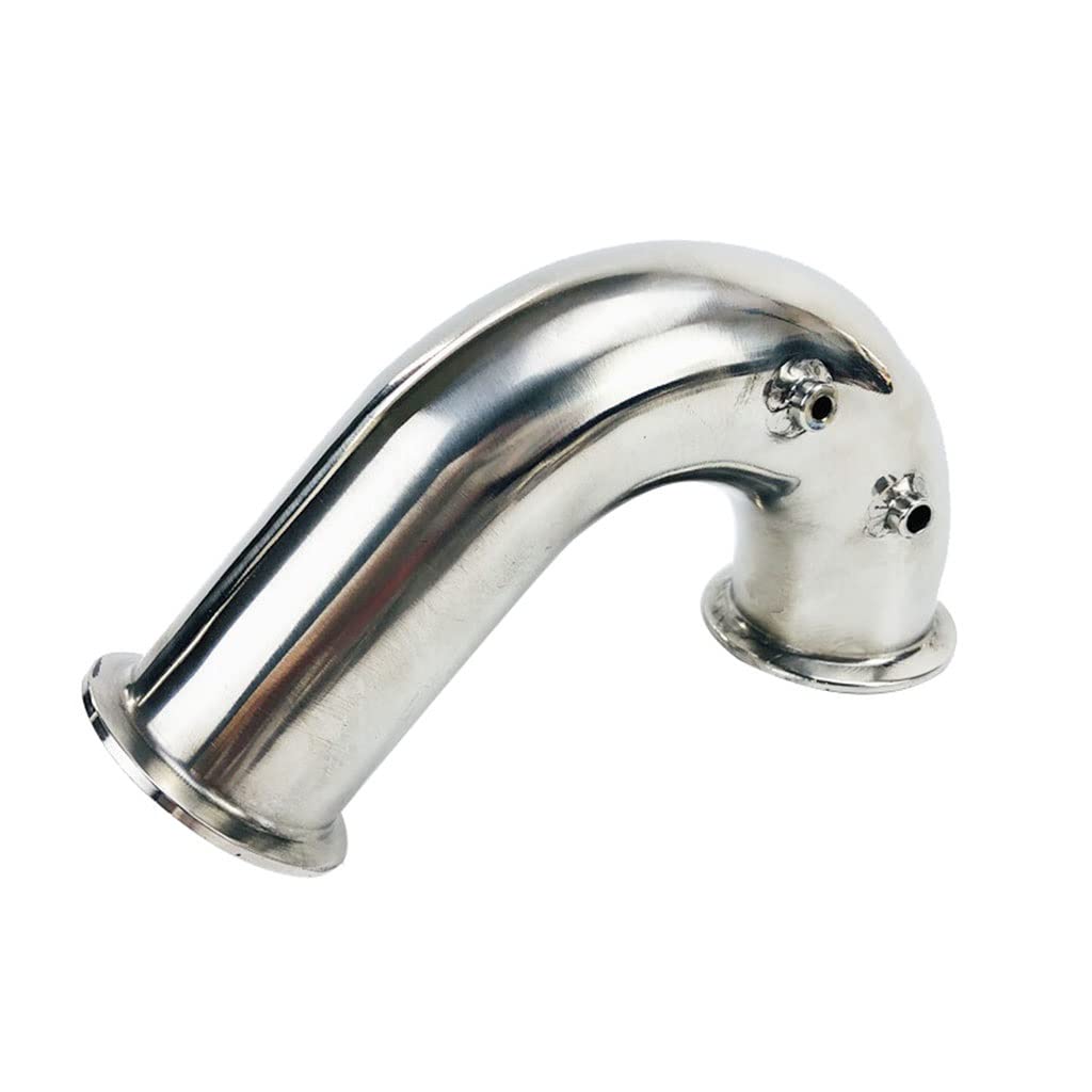 Kolanko do rur ze stali nierdzewnej, 2" OD 64mm 135 stopni kolano termometryczne z termometrem 4mm i 6mm, kolano przyłączeniowe Tri-clamp, złączka rurowa ze stali nierdzewnej