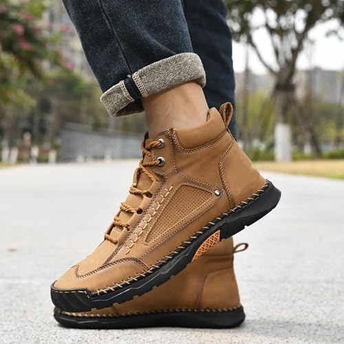 Sawbehind Mens Boots, Salkin Boots for Men – Waterproof, Arch Support, Spacious Toe Box Outdoor Leather Shoes3