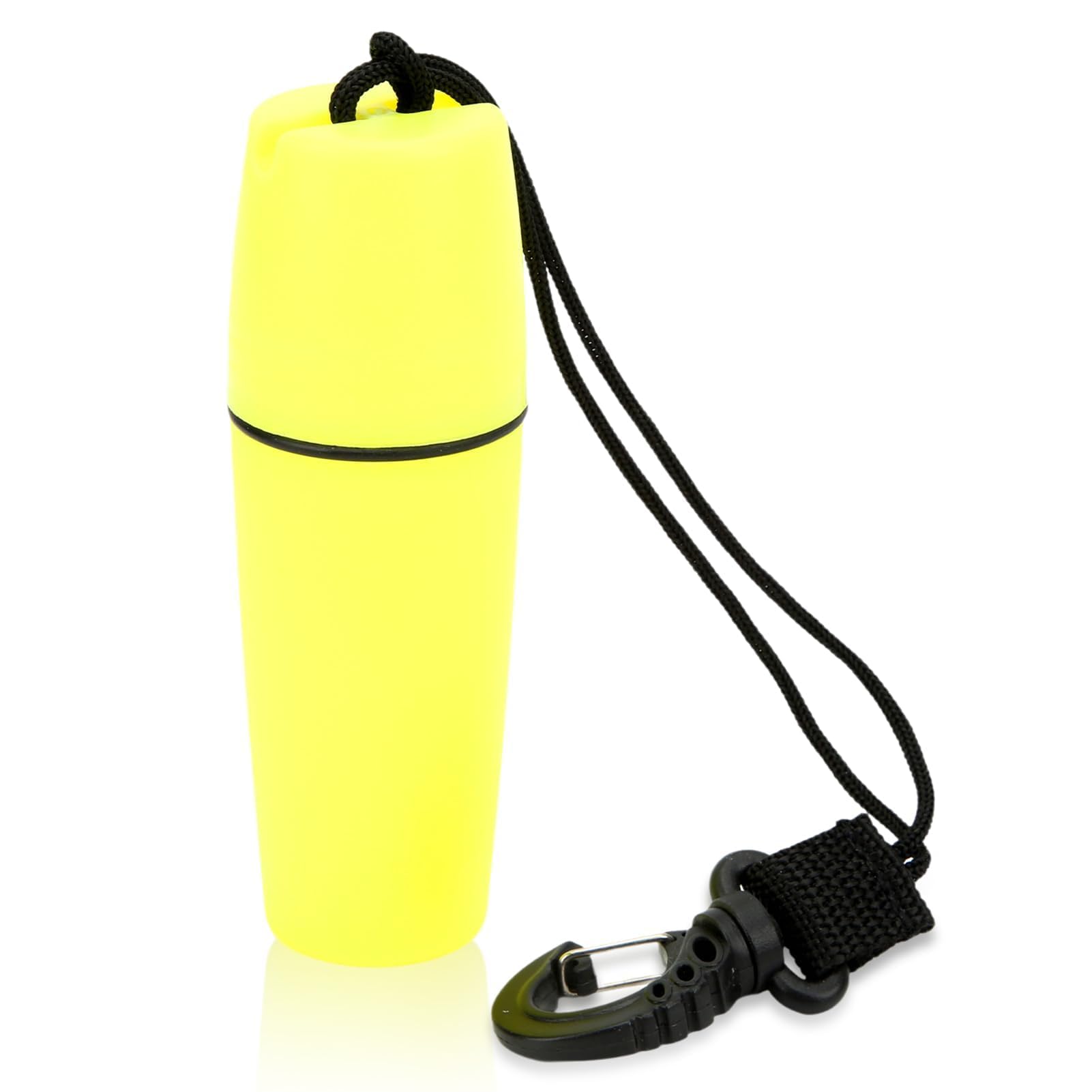 equlup Kayak Container Bottle, 13x3cm Waterproof Kayak Sealed Bottle with Hook Rope Portable Dry Canister Container Box for Diving Snorkeling Surfing