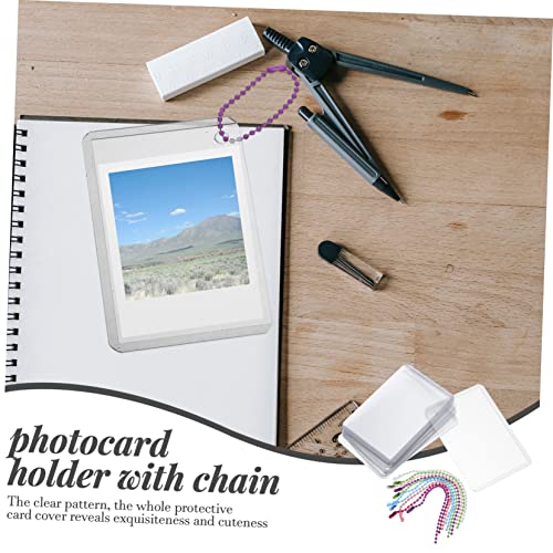 Angoily 10sets Star Photocard Holder Photo Storage Cover Protective Photo Sleeve Card Holder Keychain Card Sleeves Id Case Business Case Random Color4