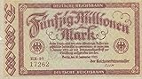  Deutsches Reich Pick-Nr: S1016c Inflationsgeld der Deutschen Reichsbahn Berlin gebraucht (III) 1923 50 Millionen Mark (Banknoten für Sammler)