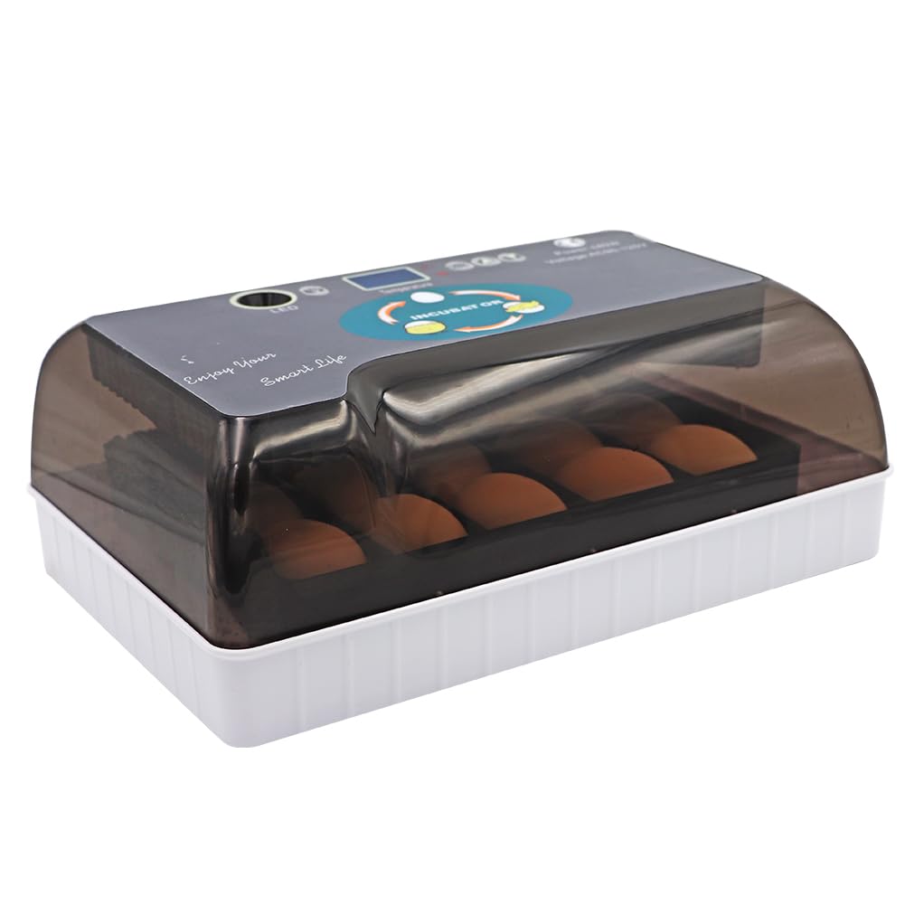 Incubators for Hatching Eggs Poultry Automatic Egg Incubator 12-35 Eggs Smart Chicken Incubators Automatic Egg Turning for Hatching Chicken Quail Duck Bird Eggs