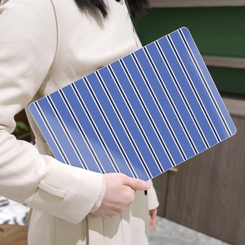 Image of MEEgoodo for M5 /M4 /M3 /M2 MacBook Air 15 inch Case 2026 2025 2024 2023, Case Fit Model (A3448 /A3241 /A3114 /A2941) for MacBook Air 15.3 inch, Blue and White Stripes