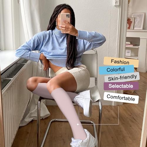 Image of Iseasoo 4 Pairs Compression Socks for Women Circulation-Best Support for Nurses,Running,Athletic,Travel