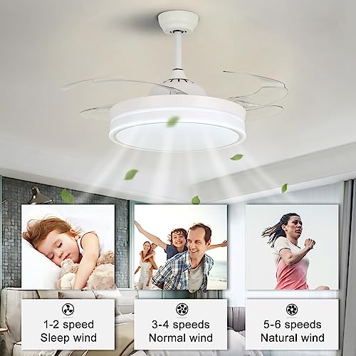 Moderno Lampada Ventilatore Soffitto Scomparsa