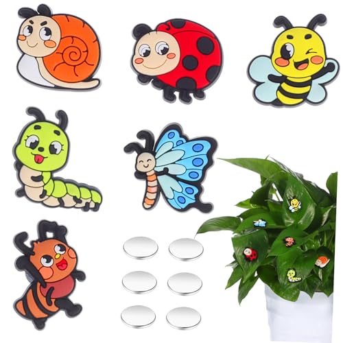FUNNETOYU Imanes Decorativos para Frigorífico con Plantas y Insectos Diseño Magnético Fácil de Instalar para Interiores y Superficies Metálicas Conjunto