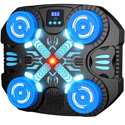 Musical Boxing Machine para Niños, Máquina de Boxeo con Guantes, Bluetooth - 3 Modos de Juego Interactivos - Saco de Boxeo de Pared con Pantalla LED - Juguetes Niño 3-12 años, Regalo Navidad