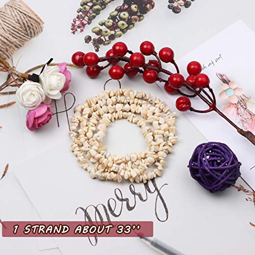 Feein 5-8Mm Natural White Coral Gemstone Tumbled Irregular Stone Chips Beads, Irregular Healing Power Crystals Energy Gemstones Hole Drilled Loose Rocks Beads For Jewelry Making, 1 Strand 33“ #TOP3