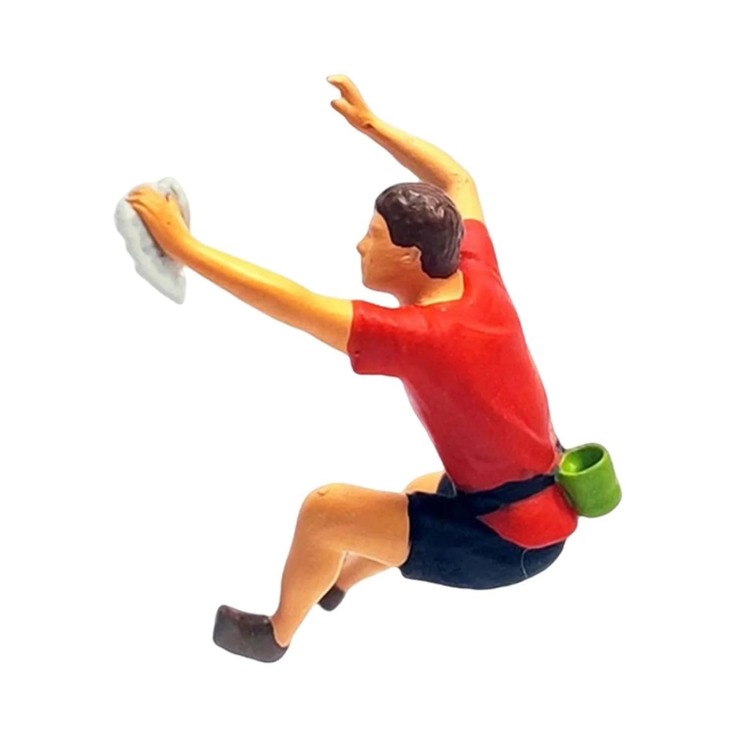 Easnea Red Miniature Rock Climber Sport Climbing People Figure Miniature Climber Mini Climbing Figures Micro Landscape Diorama Scenery Gauge People Model Decor For Diy Projects - 1:64