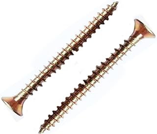 M4 Wood Screws Zinc Plated Yellow Long 2 inch...,