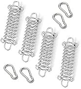 RoadLoo Tent Spring Buckles, 4 Pieces Tension Coil Extension Hook Stainless Steel Spring Hook wit...