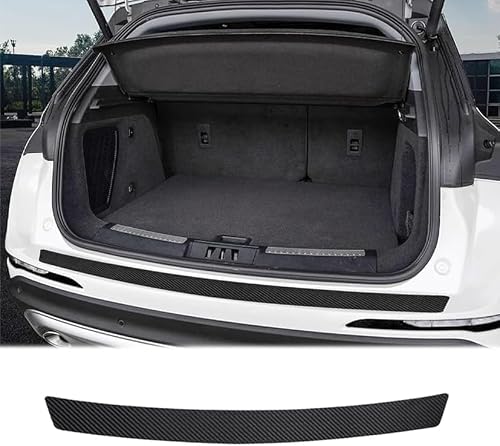 VAPORVERSE Carbon Car Rear Bumper Protector for Porsche Cayenne III, Trunk Sill Plate Scuff Plate Sticker Rear Boot Trunk Protector Strip Wear-resistant