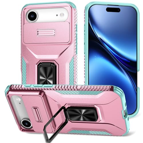 Coque iPhone 17 Pro Max silicone double couche antichoc avec anneau