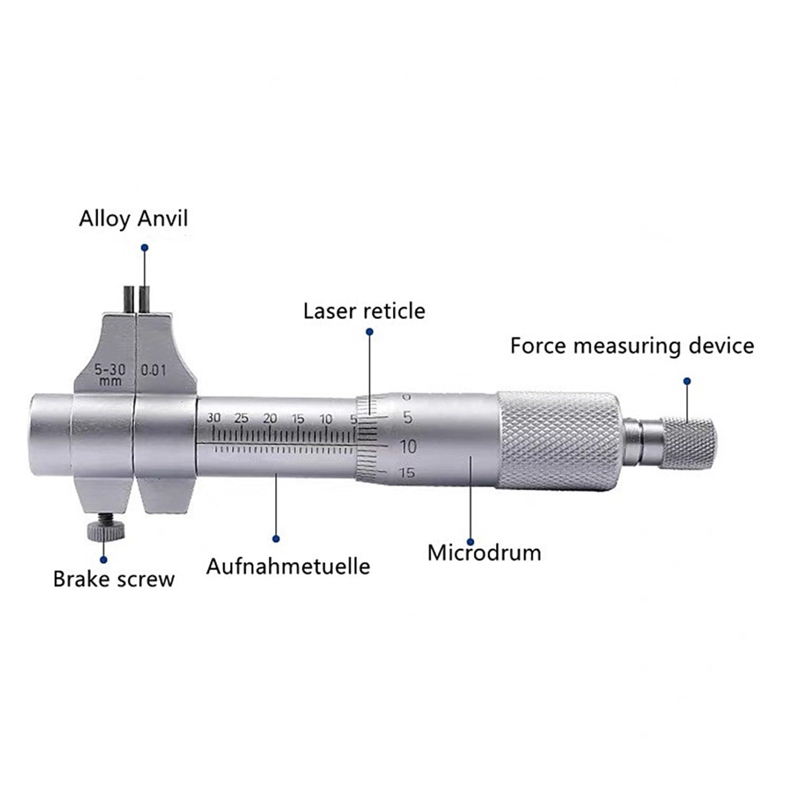 Innenmikrometer Internes Mikrometer Innenmesswerkzeug Schraube Hartmetall Präzisionsmessgerät(75-100mm)