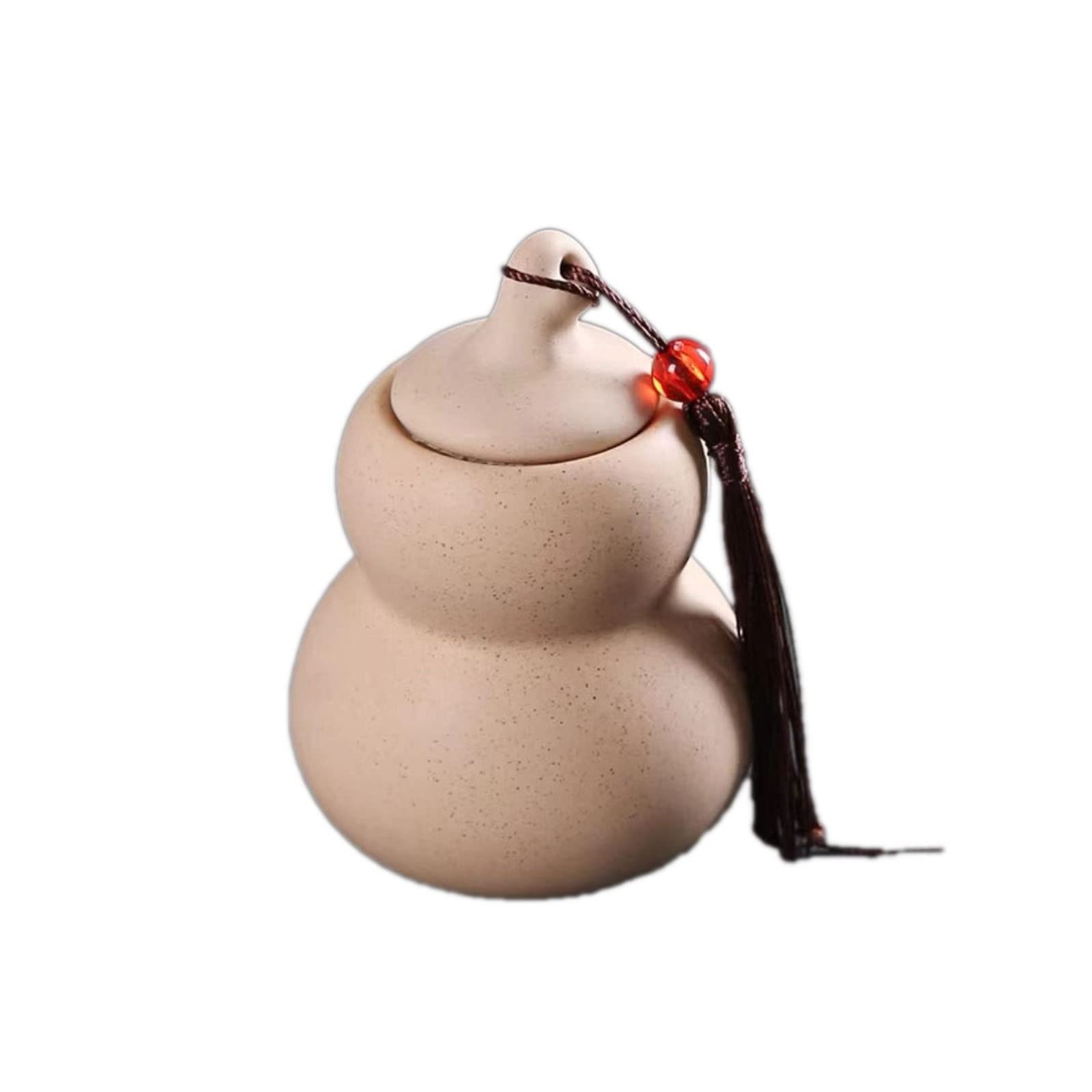 FZYOZZDPASL Ceramic Tea Canister Creative Rough Ceramic Sealed Tea Caddy for Coffee, Spices(Apricot)