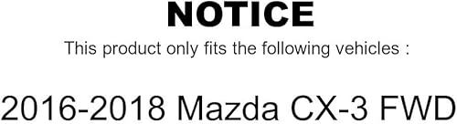 Miniatura 3 de Transit Auto - Kit de rotores de freno de disco delantero y trasero y pastillas semimetálicas para Mazda CX-3 FWD K8F-101470 2016-2018