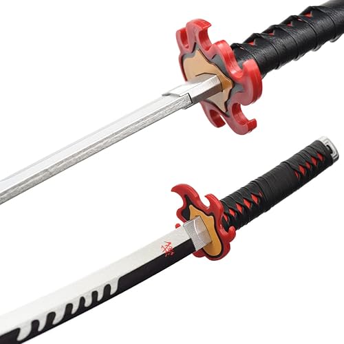 Miniatura 6 de YIBLZ Espada samurai de anime hecha a mano, espada Demon Slayer de aproximadamente 41 pulgadas, pilares de Hashira y Katana protagonista para fines