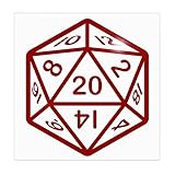 D20 Decal, 20 Sided Dice Laptop Sticker, Gaming Dice Laptop Decal, D20 Gaming Car Sticker, Icosagon Sticker / 4.75h x 4.25'w - #114