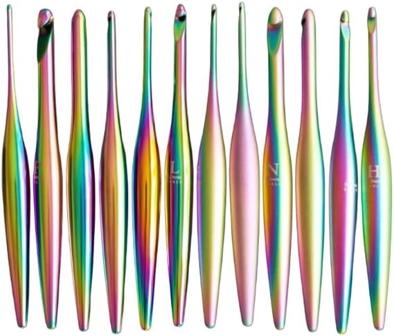 Furls Crochet Hook, Limited Edition Matte Aura Streamline Metal, Ergonomic Handle Crochet Hooks 7" (Matte, E - 3.50MM)